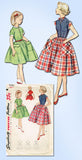 1950s Vintage Simplicity Sewing Pattern 4387 Little Girls Casual Dress Size 7 - Vintage4me2