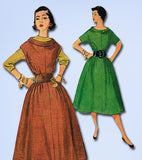 1950s Misses Simplicity Sewing Pattern 4378 Easy Misses Jumper Dress Sz 14 32B