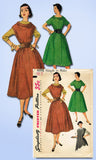 1950s Misses Simplicity Sewing Pattern 4378 Easy Misses Jumper Dress Sz 14 32B
