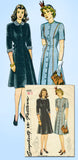 1940s Vintage Simplicity Sewing Pattern 4401 FF WWII Misses Princess Dress Sz 12