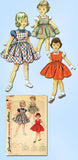 1950s Vintage Simplicity Sewing Pattern 4407 Toddler Girls Jumper Dress Size 4