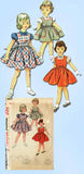 1950s Vintage Simplicity Sewing Pattern 4407 Toddler Girls Jumper Dress Size 6