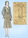 Simplicity 441: 1930s Uncut Toddler Girls Dress Size 6 Vintage Sewing Pattern - Vintage4me2 