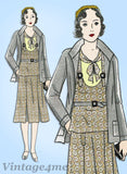 Simplicity 442: 1930s Uncut Girls Ensemble Jacket Size 14 Vintage Sewing Pattern