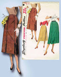 1950s Vintage Simplicity Sewing Pattern 4414 Uncut Misses Skirt Size 24 Waist