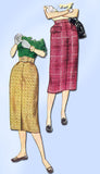1950s Vintage Simplicity Sewing Pattern 4415 Uncut Easy to Make Day Skirt 25W