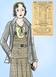 Simplicity 442: 1930s Uncut Girls Ensemble Jacket Size 14 Vintage Sewing Pattern