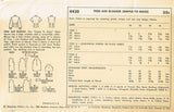 1950s Vintage Simplicity Sewing Pattern 4420 FF Easy Misses Blouse Size 14 32B