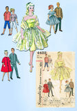 1960s Vintage Simplicity Sewing Pattern 4422 Barbie and Ken Doll Clothes Set -Vintage4me2
