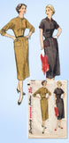 1950s Vintage Simplicity Sewing Pattern 4429 Misses Slender Street Dress Sz 32 B