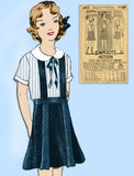 Simplicity 443: 1930s Uncut Girls Skirt & Blouse Size 10 Vintage Sewing Pattern