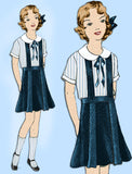 Simplicity 443: 1930s Uncut Girls Skirt & Blouse Size 10 Vintage Sewing Pattern