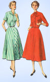 1950s Vintage Simplicity Sewing Pattern 4430 Uncut Misses Shirtwaist Dress Sz 18