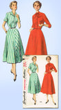 1950s Vintage Simplicity Sewing Pattern 4430 Uncut Misses Casual Day Dress Sz 14