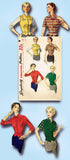 1950s Misses Simplicity Sewing Pattern 4433 Misses Weskit Vest & Jacket Sz 12 30B