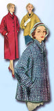 1950s Original Vintage Simplicity Pattern 4437 Uncut Misses Swagger Coat Sz 30 B