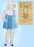 Simplicity 444: 1930s Uncut Baby Girls Bloomer Dress Sz 2 Vintage Sewing Pattern - Vintage4me2