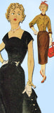1950s Vintage Simplicity Sewing Pattern 4445 Misses Dress & Jacket Size 12 30 B