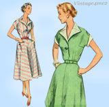 1950s Misses Simplicity Sewing Pattern 4448 Lovely Misses Day Dress Size 32 Bust