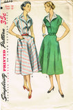1950s Vintage Misses Day Dress Uncut 1953 Simplicity Sewing Pattern 4449 Size 14