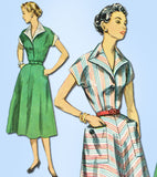1950s Vintage Misses Day Dress Uncut 1953 Simplicity Sewing Pattern 4449 Size 14