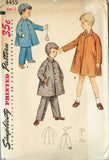 1950s Vintage Simplicity Sewing Pattern 4455 Todder Boys Coat and Hat Size 2 FF
