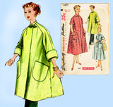 1950s Vintage Simplicity Sewing Pattern 4471 Uncut Misses Duster Robe Sz 34 Bust