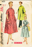 1950s Vintage Simplicity Sewing Pattern 4471 Uncut Misses Duster Robe Sz 34 Bust