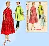 1950s Vintage Simplicity Sewing Pattern 4471 Uncut Misses Duster Robe Sz 34 Bust