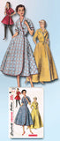 1950s Original Vintage Simplicity Pattern 4474 Misses House Coat or Dress Sz 30