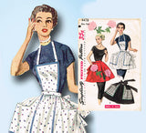 1950s Vintage Simplicity Sewing Pattern 4478 Simple to Make Misses Apron Fits All
