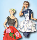 1950s Vintage Simplicity Sewing Pattern 4478 Simple to Make Misses Apron Fits All