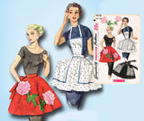 1950s Vintage Simplicity Sewing Pattern 4478 Simple to Make Misses Apron Fits All