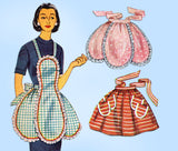 1950s Vintage Simplicity Sewing Pattern 4479 Misses Scalloped Apron Fits All