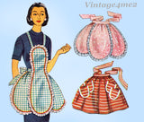 1950s Vintage Simplicity Sewing Pattern 4479 Misses Scalloped Apron Fits All