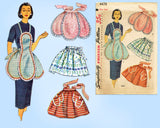1950s Vintage Simplicity Sewing Pattern 4479 Misses Scalloped Apron Fits All