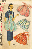 1950s Vintage Simplicity Sewing Pattern 4479 Misses Scalloped Apron Fits All