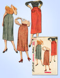 1950s Vintage Simplicity Sewing Pattern 4491 Uncut Misses Easy Skirt Size 24 W