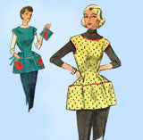 1950s Vintage Simplicity Sewing Pattern 4492 Easy Misses Cobbler Apron