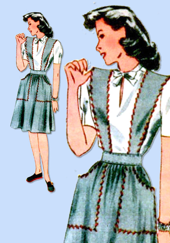 1940s Simplicity Sewing Pattern 4496 FF 12.5in Latexture Fashiondol Doll Clothes