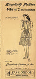 1940s Simplicity Sewing Pattern 4496 FF 12.5in Latexture Fashiondol Doll Clothes