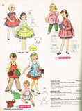 Simplicity 4501: 1950s Toddler Girls Puppy Face Apron Sz6 Vintage Sewing Pattern