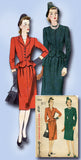 1940s Vintage Simplicity Sewing Pattern 4503 Misses WWII Peplum Suit Size 12 30B
