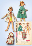 1950s Vintage Simplicity Sewing Pattern 4503 Toddler Girls Bunny Beach Coat Sz 2