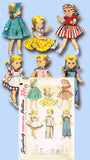 1950s Vintage Simplicity Sewing Pattern 4509 Bonny Braids 14 In Doll Clothes