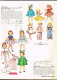 1950s Vintage Simplicity Sewing Pattern 4509 Saucy Walker 22 In Doll Clothes