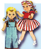 1950s Vintage Simplicity Sewing Pattern 4509 Saucy Walker 22 In Doll Clothes