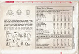 1960s Vintage Simplicity Sewing Pattern 4523 Misses Back Button Blouse Set Size 38 B