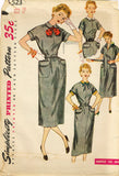 1950s Vintage Simplicity Sewing Pattern 4523 Easy Misses Day Dress Size 13 31 B