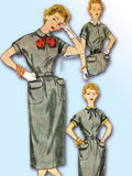 1950s Vintage Simplicity Sewing Pattern 4523 Uncut Misses Day Dress Size 32 Bust